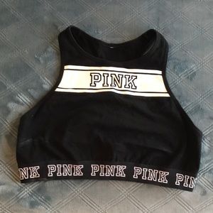 Pink sports bra